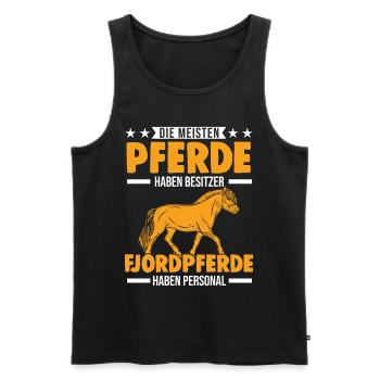 Fjordpferd Personal Norweger Pferd Fjord Horse - Männer Premium Bio Tank Top - Schwarz - Vorne - Michal (187cm)