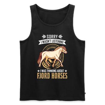 Fjord Horse Norwegian Horse Fjord Horse - Men's Premium Organic Tank Top - black - Front - AI Model Male 178 light (178cm)