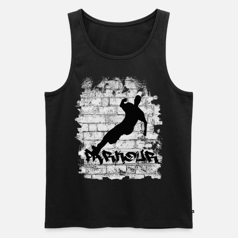 Parkour - Männer Premium Bio Tank Top - Schwarz
