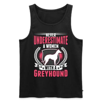Greyhound Mrs British Greyhound - Men's Premium Organic Tank Top - black - Front - AI Model Male 178 light (178cm)