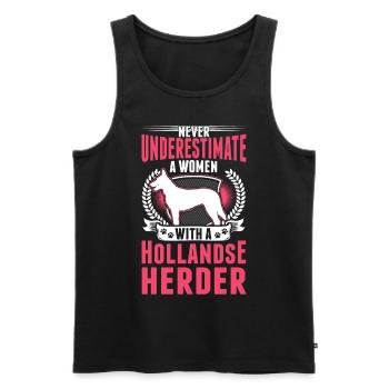 Hollandse Herder Femme Berger Hollandais - Débardeur bio Premium Homme - noir - Devant - AI Model Male 178 light (178cm)