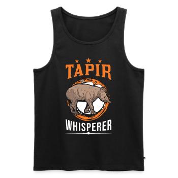 Tapir Whisperer Tapir Flüsterer - Männer Premium Bio Tank Top - Schwarz - Vorne - Michal (187cm)
