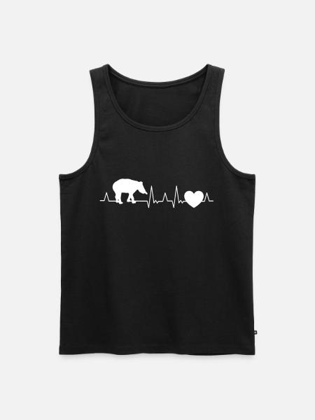 Tapir Heartbeat - Débardeur bio Premium Homme - noir