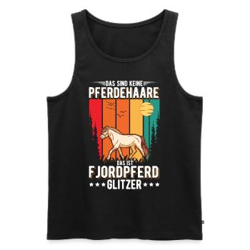 Fjordpferd Glitzer Norweger Pferd Fjord Horse - Männer Premium Bio Tank Top - Schwarz - Vorne - AI Model Male 178 light (178cm)