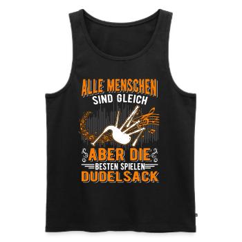 Dudelsack Dudelsackspieler - Männer Premium Bio Tank Top - Schwarz - Vorne - Michal (187cm)