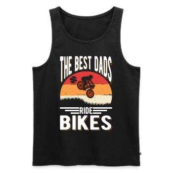 Bicycle Father Bike Tour Papa Cyclist - Men's Premium Organic Tank Top - black - Front - Michal (187cm)