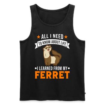 Furet disant Furet - Débardeur bio Premium Homme - noir - Devant - Michal (187cm)