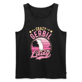 Crazy Gerbil Lady Racing Rat Gerbil - Débardeur bio Premium Homme - noir - Devant - Michal (187cm)