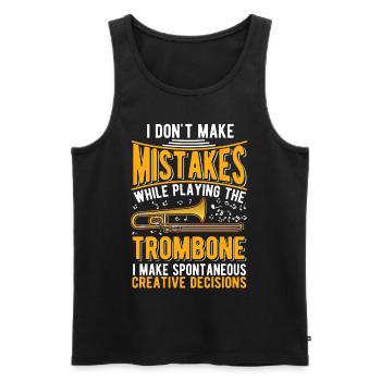 Posaune Creative Decisions Posaunenspieler - Männer Premium Bio Tank Top - Schwarz - Vorne - AI Model Male 178 light (178cm)