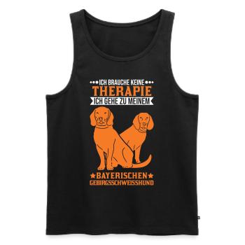 Bayerischer Gebirgsschweißhund Therapie BGS - Männer Premium Bio Tank Top - Schwarz - Vorne - Michal (187cm)