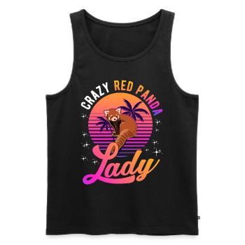 Crazy Red Panda lady Roter Panda - Men's Premium Organic Tank Top - black - Front - AI Model Male 178 light (178cm)