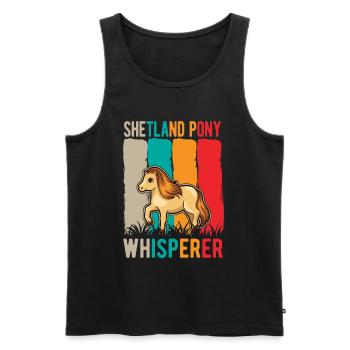 Shetland Pony Whisperer Shetland-Pony Shetty - Männer Premium Bio Tank Top - Schwarz - Vorne - Michal (187cm)