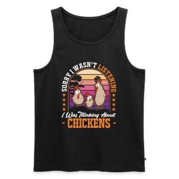 Chicken Gift Chicken Chicken - Men's Premium Organic Tank Top - black - Front - Michal (187cm)