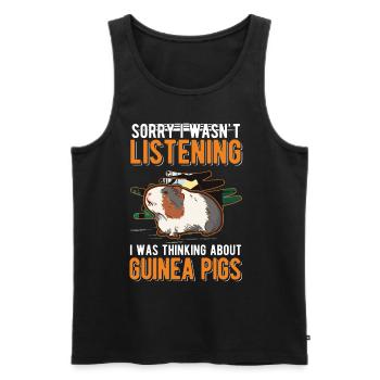 Guinea Pig Gift Guinea Pig - Men's Premium Organic Tank Top - black - Front - Michal (187cm)