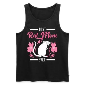 Ratten Mama Rattenbesitzerin Ratten Mädchen - Männer Premium Bio Tank Top - Schwarz - Vorne - AI Model Male 178 light (178cm)