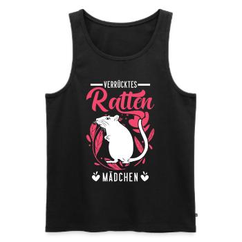 Verrücktes Ratten Mädchen - Männer Premium Bio Tank Top - Schwarz - Vorne - AI Model Male 178 light (178cm)