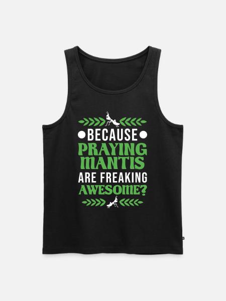 Gottesanbeterin Mantis Fangschrecke - Männer Premium Bio Tank Top - Schwarz
