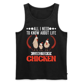 Chicken Saying Chicken Chicken Chicken - Men's Premium Organic Tank Top - black - Front - Michal (187cm)