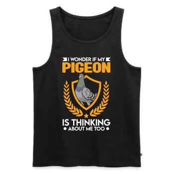Taube Taubenzüchter Stadttaube - Männer Premium Bio Tank Top - Schwarz - Vorne - Michal (187cm)