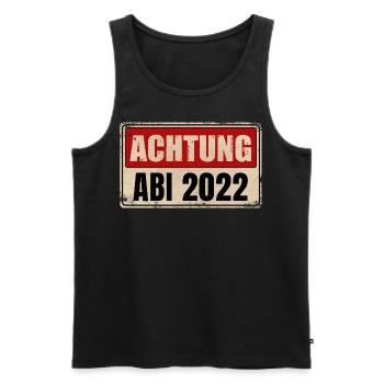 ACHTUNG ABI 2022 - Männer Premium Bio Tank Top - Schwarz - Vorne - AI Model Male 178 light (178cm)