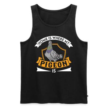 Taube Zuhause Taubenzüchter Stadttaube - Männer Premium Bio Tank Top - Schwarz - Vorne - Michal (187cm)