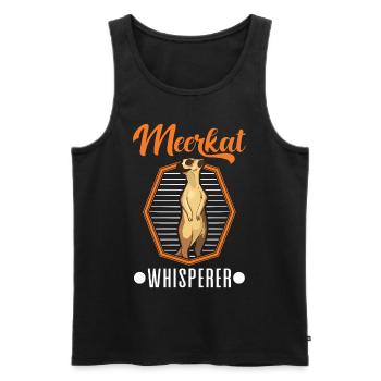 Meerkat Whisperer Erdmännchen Flüsterer - Débardeur bio Premium Homme - noir - Devant - Michal (187cm)
