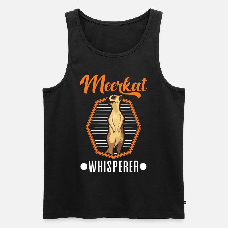 Meerkat Whisperer Erdmännchen Flüsterer - Débardeur bio Premium Homme - noir