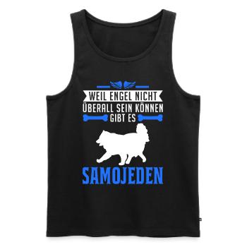 Samojede Engel Schlittenhund - Männer Premium Bio Tank Top - Schwarz - Vorne - Michal (187cm)