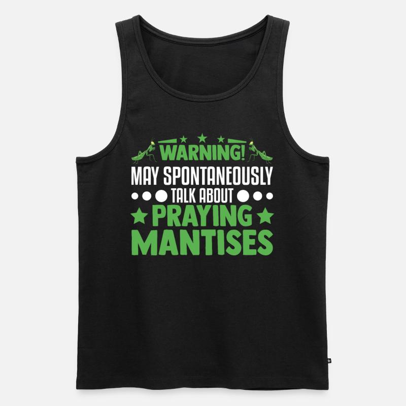 Gottesanbeterin Mantis Fangschrecke - Männer Premium Bio Tank Top - Schwarz