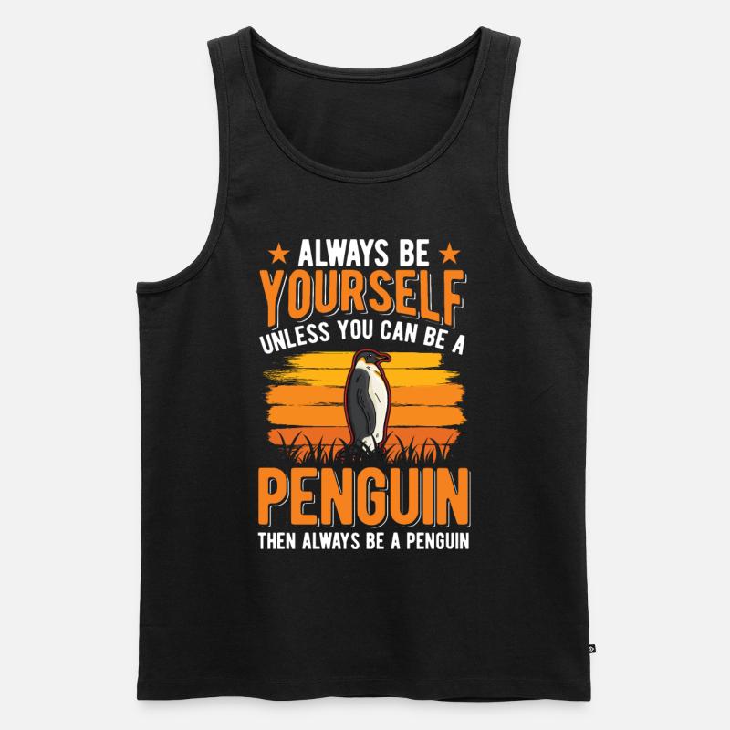 Pinguin Penguin - Männer Premium Bio Tank Top - Schwarz