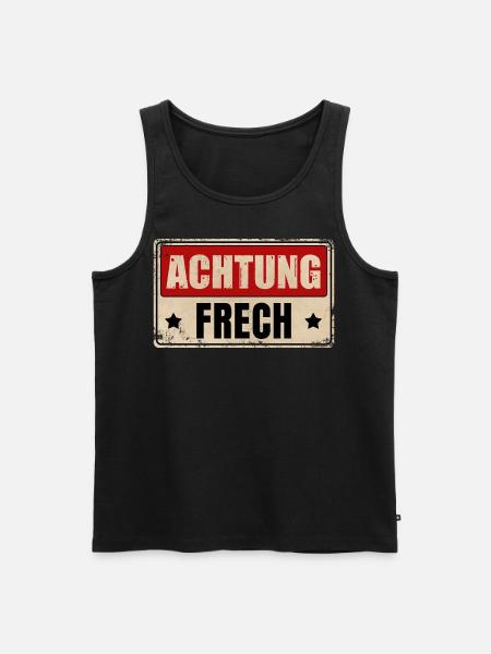 ACHTUNG FRECH - Männer Premium Bio Tank Top - Schwarz