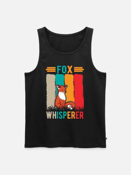 Fuchs Flüsterer Fox Whisperer - Men's Premium Organic Tank Top - black