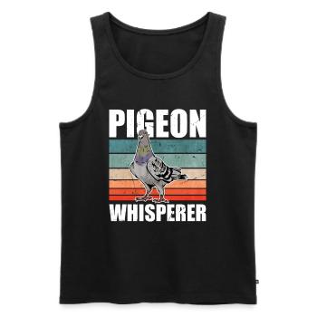 Pigeon Whisperer Pigeon Fancier Carrier Pigeon - Men's Premium Organic Tank Top - black - Front - Michal (187cm)