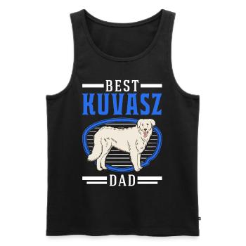Meilleur Kuvasz Dog Dad - Débardeur bio Premium Homme - noir - Devant - Michal (187cm)