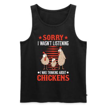 Chicken Gift Chicken Chicken Chicken - Men's Premium Organic Tank Top - black - Front - Michal (187cm)