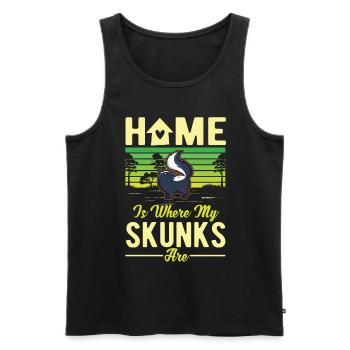 Home is where my Skunks are Stinktier - Männer Premium Bio Tank Top - Schwarz - Vorne - AI Model Male 178 light (178cm)