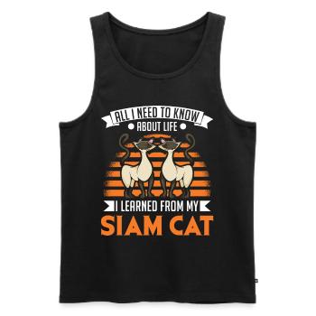 Siamese Cat Gift Siamese Cat - Men's Premium Organic Tank Top - black - Front - Michal (187cm)