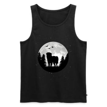 Leonberger Lune - Débardeur bio Premium Homme - noir - Devant - AI Model Male 178 light (178cm)