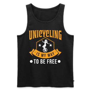 Unicycle Gift Unicycle Rider - Débardeur bio Premium Homme - noir - Devant - Michal (187cm)