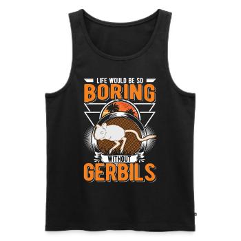 Gerbil Gift Racing Rat Germesau - Men's Premium Organic Tank Top - black - Front - AI Model Male 178 light (178cm)