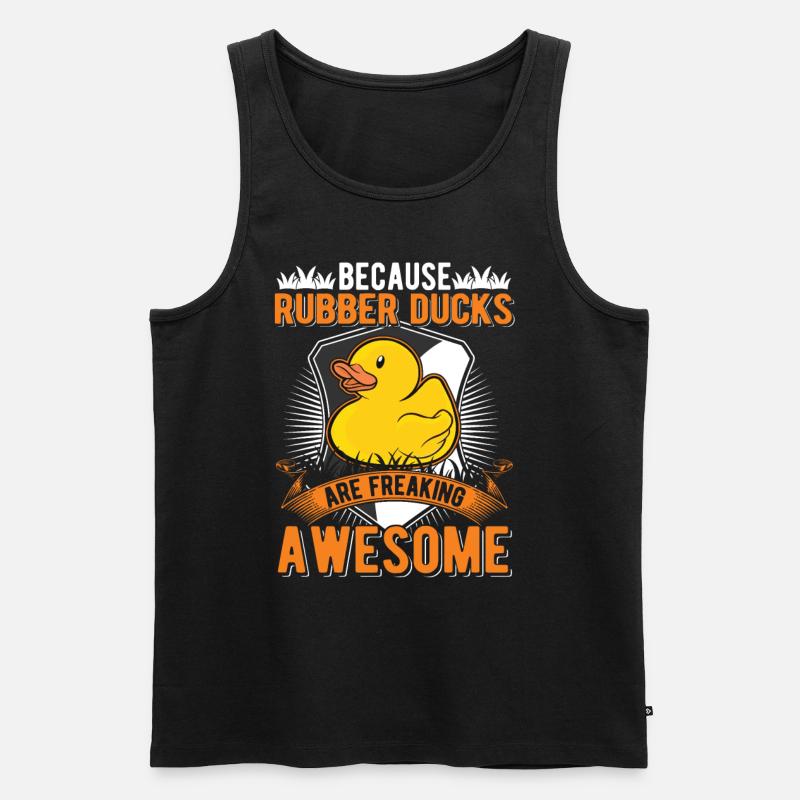 Gummiente GeschenkQuietscheente Badeente - Männer Premium Bio Tank Top - Schwarz