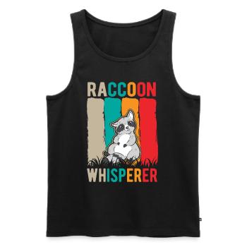 Waschbär Flüsterer Raccoon Whisperer - Débardeur bio Premium Homme - noir - Devant - Michal (187cm)
