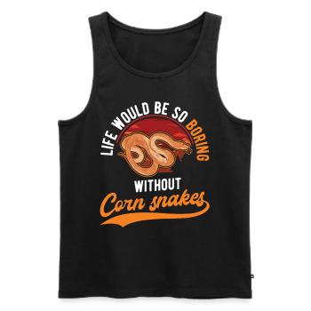 Corn Snake Cadeau Corn Snake - Débardeur bio Premium Homme - noir - Devant - Michal (187cm)