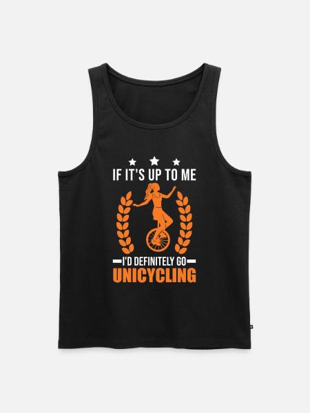 Einrad Geschenk Einradfahrerin Unicycle - Männer Premium Bio Tank Top - Schwarz
