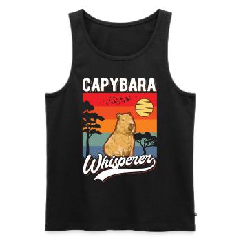 Capybara Flüsterer Capybara Whisperer - Männer Premium Bio Tank Top - Schwarz - Vorne - AI Model Male 178 light (178cm)