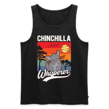 Chinchilla Flüsterer Chinchilla Whisperer - Männer Premium Bio Tank Top - Schwarz - Vorne - Michal (187cm)