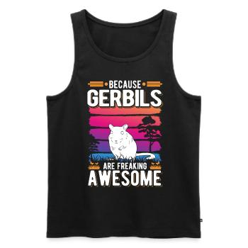 Gerbil Gift Racing Rat Germesau - Men's Premium Organic Tank Top - black - Front - AI Model Male 178 light (178cm)