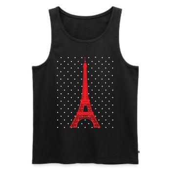 Eiffelturm Paris Franzosen Frankreich - Männer Premium Bio Tank Top - Schwarz - Vorne - Michal (187cm)