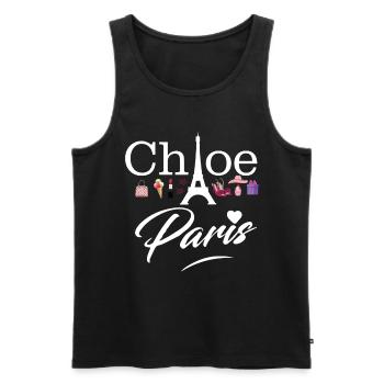 Paris Tour Eiffel Mode France - Débardeur bio Premium Homme - noir - Devant - Michal (187cm)