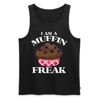 Muffin crazy délicieux buffet de chocolat pâtisseries sucrées - Débardeur bio Premium Homme - noir - Devant - Michal (187cm)